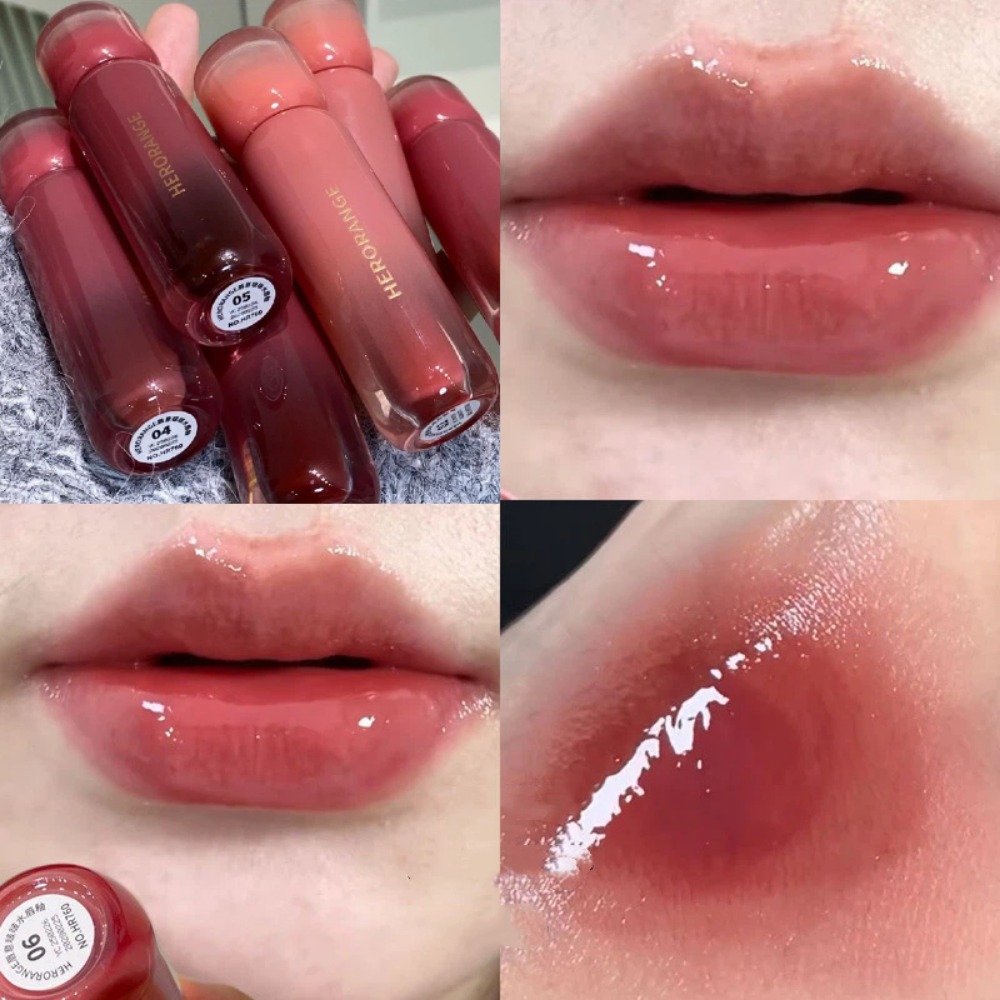 Lip Tint Korean - Brillo Labial Rojo Morado Uva Ahumada,