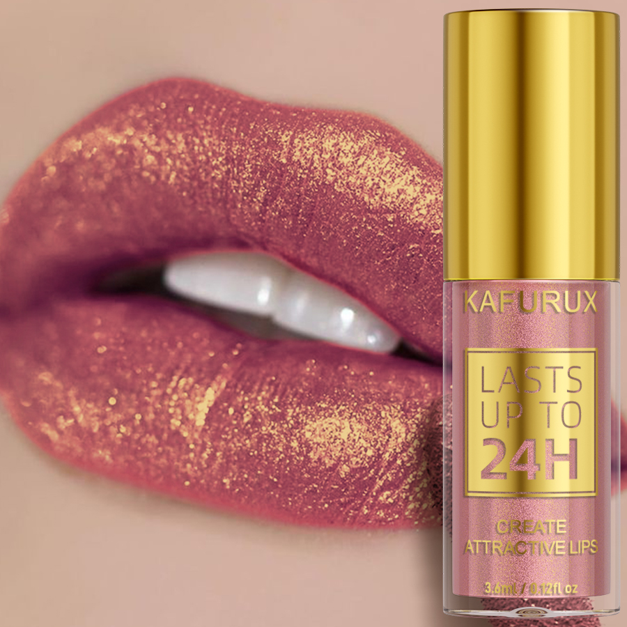 Lip Tint Korean - 1 unidad de brillo metálico, 14