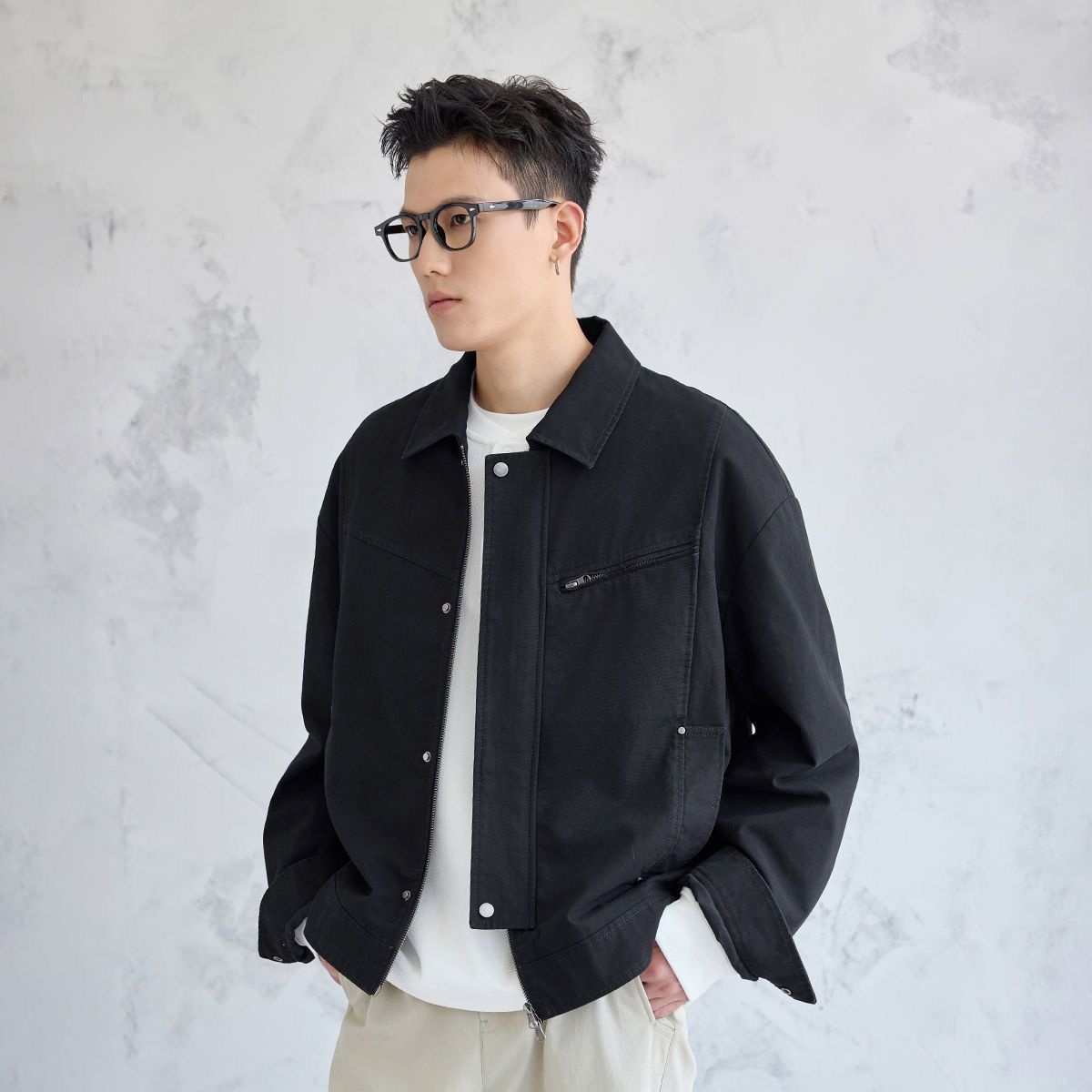 Korean Men Lifestyle - Chaqueta para Hombre, Estilo Urbano Coreano,
