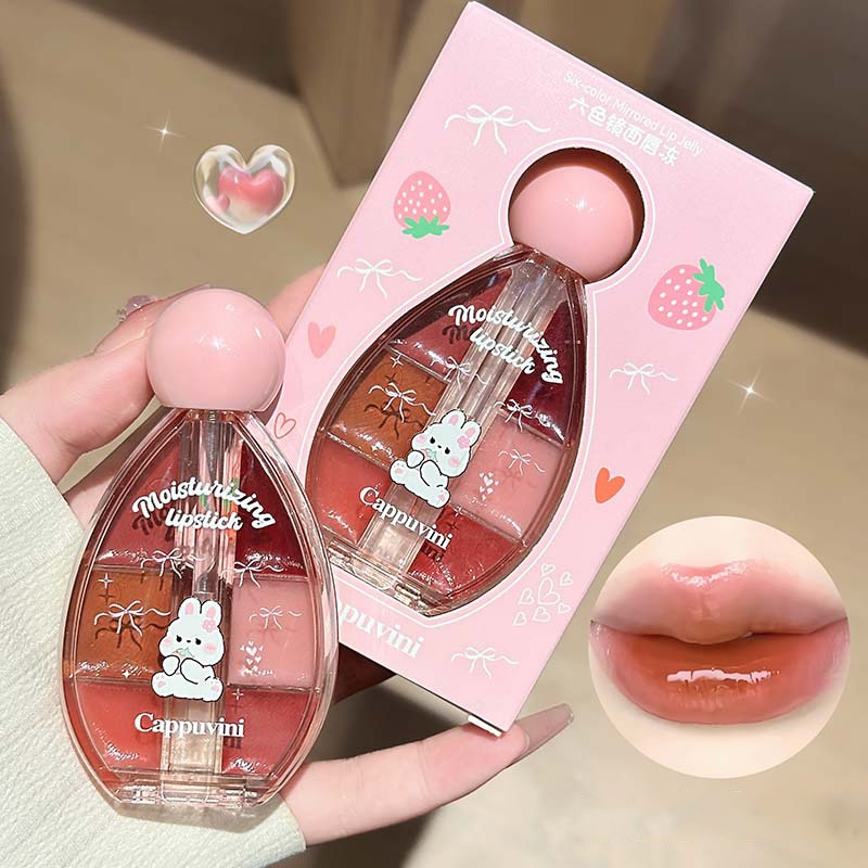 Lip Tint Korean - Paleta de Brillo Labial de 6
