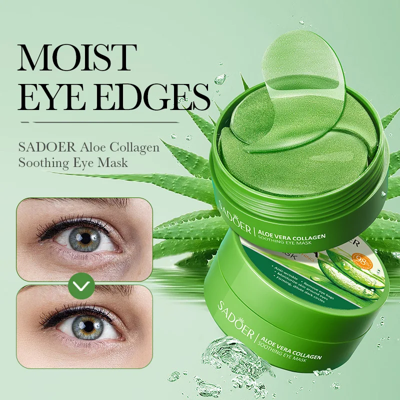 Sheet Mask Collagen - SAODER 60Pcs Parches de Ojos de