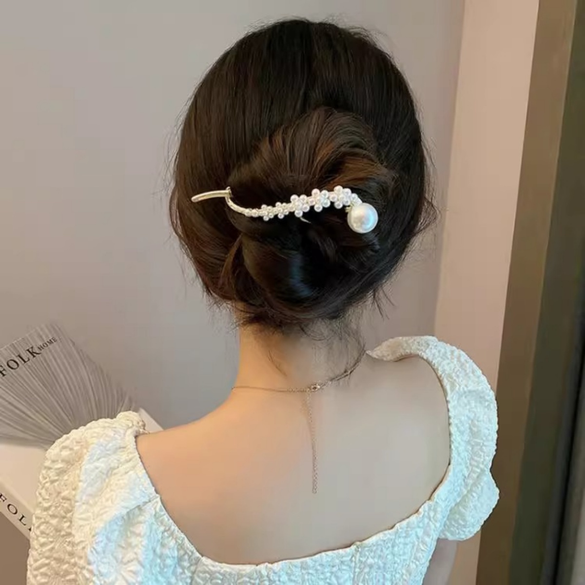 Pinza para el pelo de perlas c - Lifestyle Of Korean reseña y precio