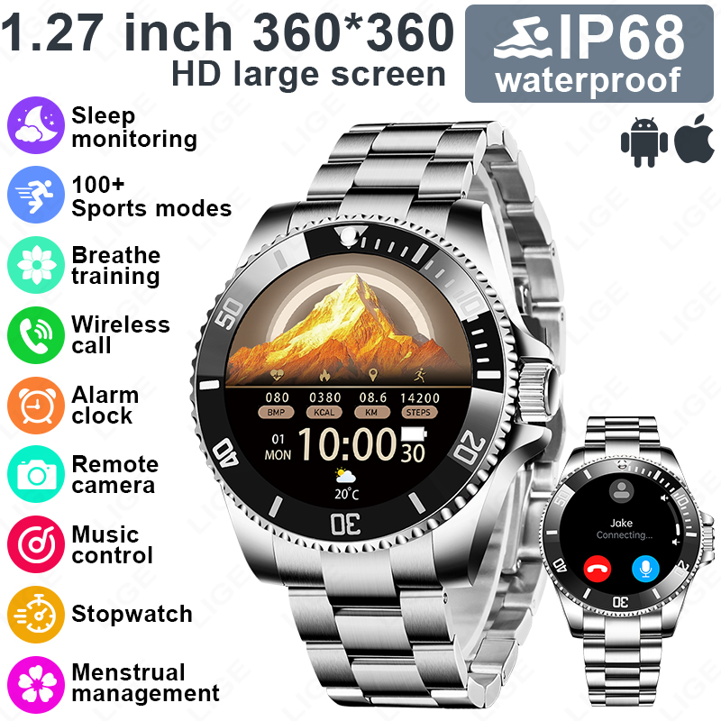 Reloj inteligente LIGE de nuev - Korean Men Lifestyle reseña y precio
