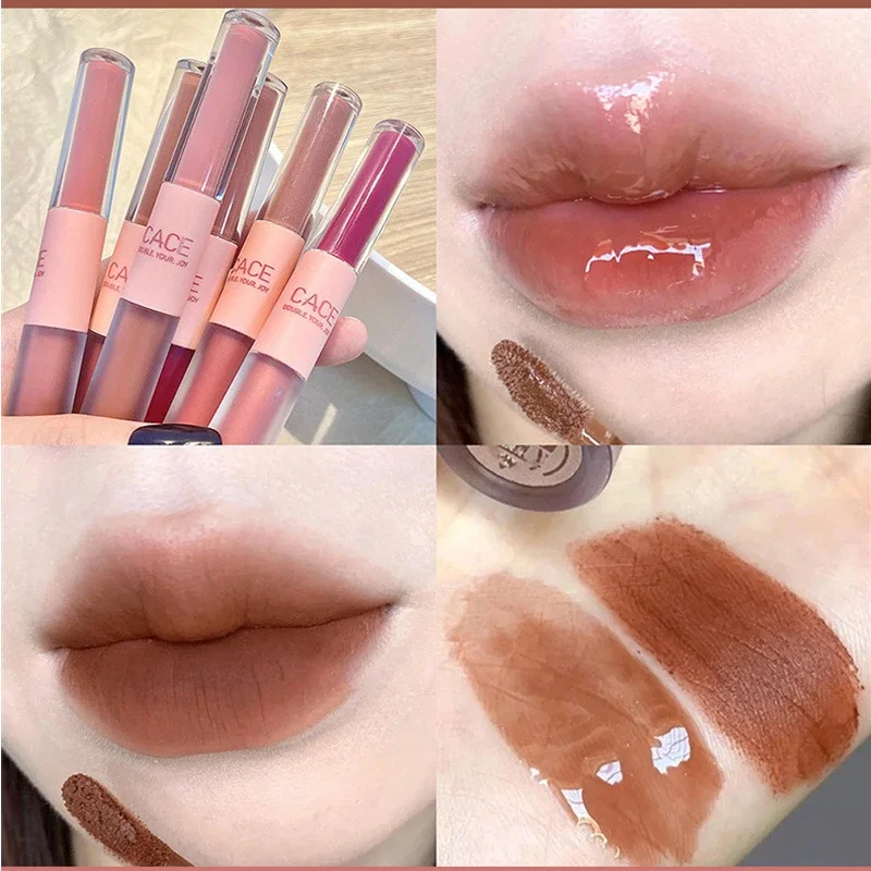 Brillo de labios de doble cabe - Lip Tint Korean reseña y precio